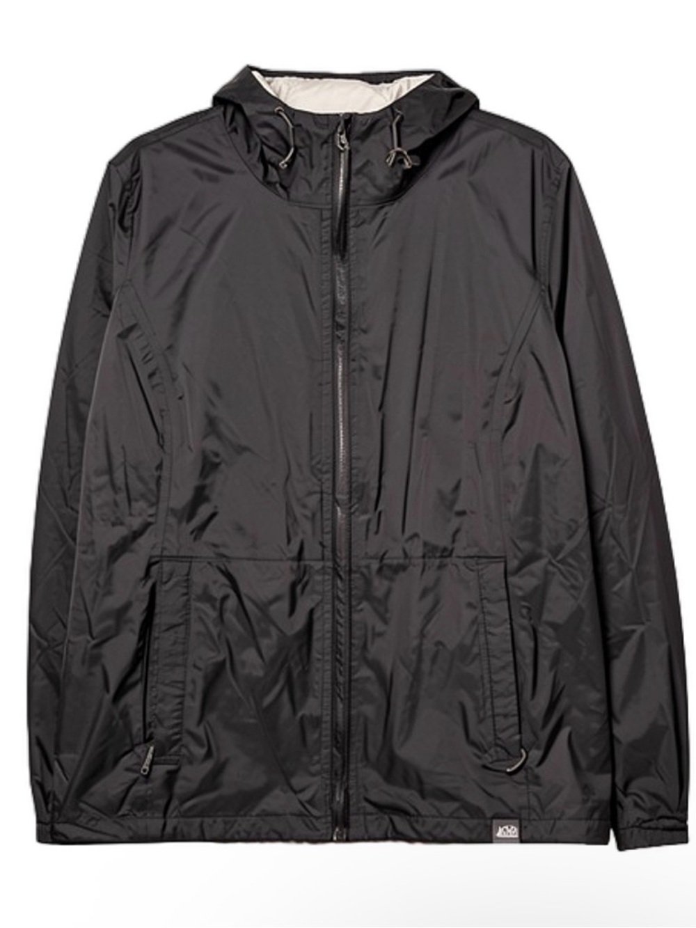 REI Black Hooded Windbreaker Shell Jacket